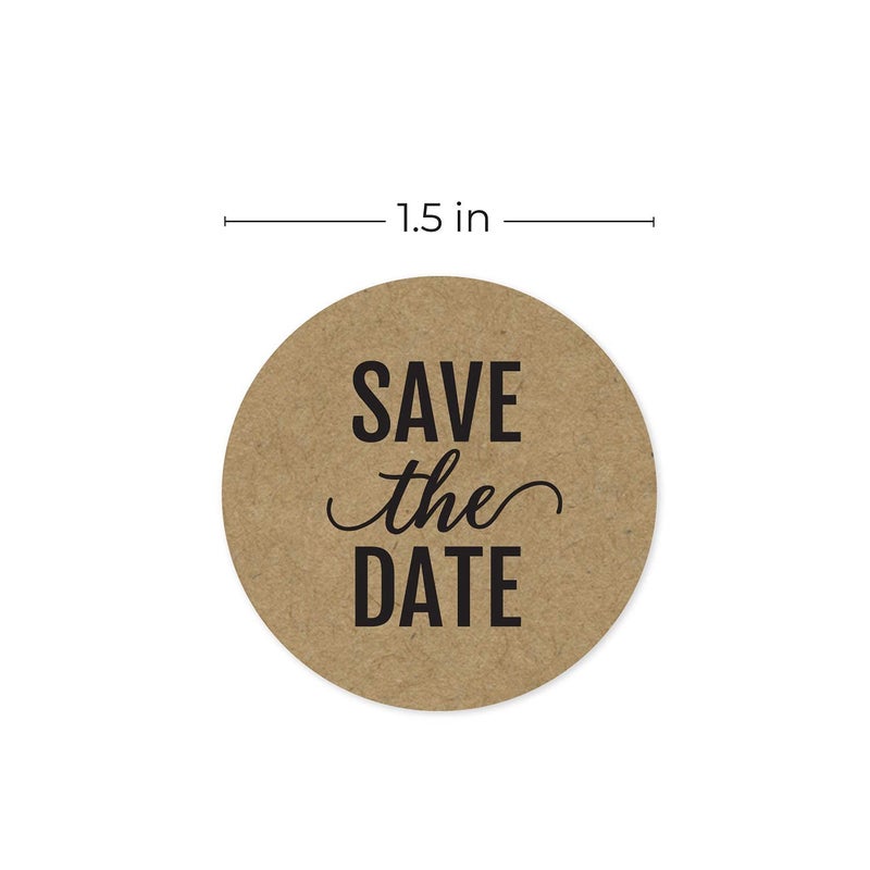 SBlabels Save The Date Stickers / 250 Labels Per Roll / 1.5" Save The Date Wedding Seals - Image 5
